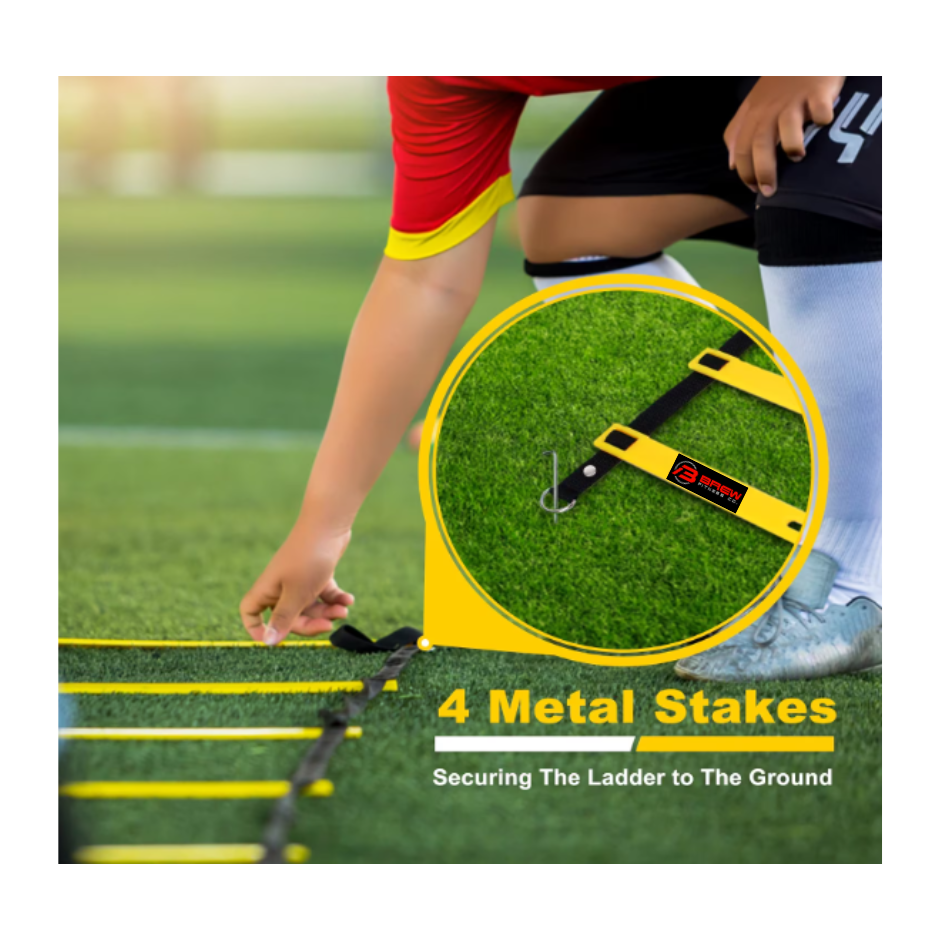 Elevate your fitness game with our Agility Ladder! This versatile training tool is designed to enhance your speed, coordination, and agility. Whether you're an athlete looking to sharpen your skills or a fitness enthusiast seeking an effective way to burn calories and tone muscles, our Agility Ladder is your go-to companion. Crafted from durable, high-quality materials, it's built to withstand intense workouts.