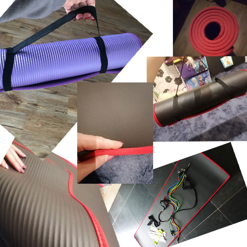 You will love this yoga & pilates mat, it boasts a trendy black color with red edging, the four sides of the yoga mat have a special border design (stitched fabric edging). Using high grade broken edges, meticulous protection, this can extend the life of the yoga mat, which can be doubled. It can also save you money, it's definitely worth it.