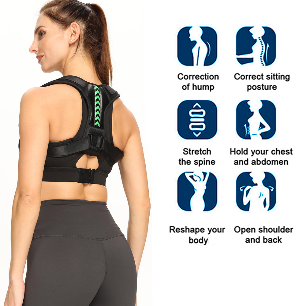 Are you tired of having pain in your neck, shoulders or back? Try our Posture Corrector it works by pulling back your shoulders and straightening your upper back, thus reducing your neck, shoulder, and back pain. It's suitable for men and women that is easy to use and fits almost all adult sizes. Our Posture Corrector can help reduce your tension and pain so you can get back to doing the things you love to do.