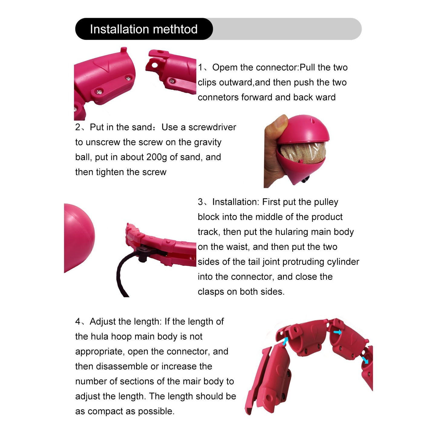 Have you tried to hula hoop the traditional way but it keeps falling down, and causing you frustration? Try our Weighted Hula Hoop that will never fall down and adjusts to any waistline. With our silent and smooth rotation design you can now burn calories and have fun doing it quietly and effectively. Have fun burning calories with our Weighted Hula Hoop and order yours today!