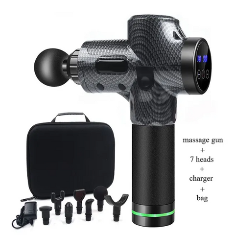 Our high frequency Pro Massage Gun will ease any muscle pain therapeutically. If you constantly suffer from intense back, shoulder, leg, or hip pain then our deep tissue Pro Massage Gun will put all your pain to rest. Whether you're a high-level athlete or work tons of hours sitting in a chair, you can certainly benefit from a massage with our Pro Massage Gun! The high frequency that the massage gun releases turns any lingering muscle aches into instant relaxation so you can enjoy the day.