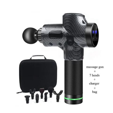Our high frequency Pro Massage Gun will ease any muscle pain therapeutically. If you constantly suffer from intense back, shoulder, leg, or hip pain then our deep tissue Pro Massage Gun will put all your pain to rest. Whether you're a high-level athlete or work tons of hours sitting in a chair, you can certainly benefit from a massage with our Pro Massage Gun! The high frequency that the massage gun releases turns any lingering muscle aches into instant relaxation so you can enjoy the day.