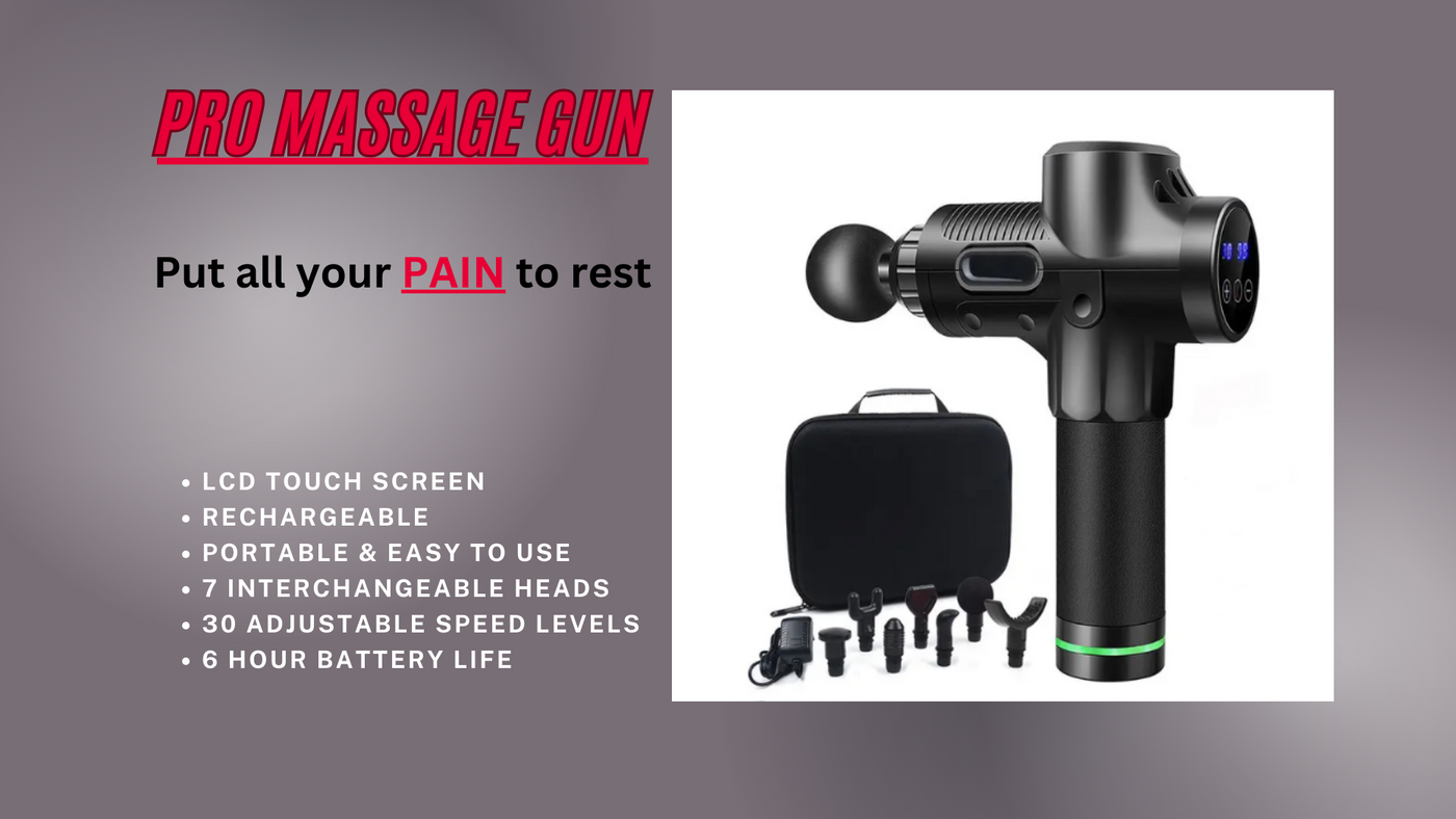 Our high frequency Pro Massage Gun will ease any muscle pain therapeutically. If you constantly suffer from intense back, shoulder, leg, or hip pain then our deep tissue Pro Massage Gun will put all your pain to rest.