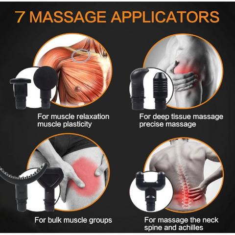 Our high frequency Pro Massage Gun will ease any muscle pain therapeutically. If you constantly suffer from intense back, shoulder, leg, or hip pain then our deep tissue Pro Massage Gun will put all your pain to rest. Whether you're a high-level athlete or work tons of hours sitting in a chair, you can certainly benefit from a massage with our Pro Massage Gun! The high frequency that the massage gun releases turns any lingering muscle aches into instant relaxation so you can enjoy the day.