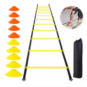 Elevate your fitness game with our Agility Ladder! This versatile training tool is designed to enhance your speed, coordination, and agility. Whether you're an athlete looking to sharpen your skills or a fitness enthusiast seeking an effective way to burn calories and tone muscles, our Agility Ladder is your go-to companion. Crafted from durable, high-quality materials, it's built to withstand intense workouts.