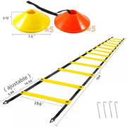 Elevate your fitness game with our Agility Ladder! This versatile training tool is designed to enhance your speed, coordination, and agility. Whether you're an athlete looking to sharpen your skills or a fitness enthusiast seeking an effective way to burn calories and tone muscles, our Agility Ladder is your go-to companion. Crafted from durable, high-quality materials, it's built to withstand intense workouts.