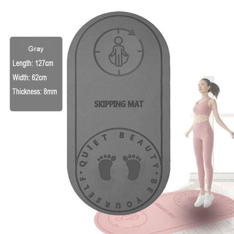 You will enjoy this yoga, pilates and jump rope mat, it is made of high quality TPE material and premium padding to absorb impact. Protecting your feet, knees, joints, and back while jumping.
