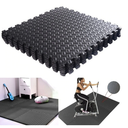 Make safety a priority at your home gym with our Gym Mat Flooring. These Gym Mats are made of high-quality EVA foam that can take the weight of heavy dumbbells, barbells, and plates falling on the ground. Don’t be afraid to work out with intensity as these Gym Floor Mats will keep your floors protected from damage. You can toss weights around carefree with these strong Gym Mats, they will cushion the blow.