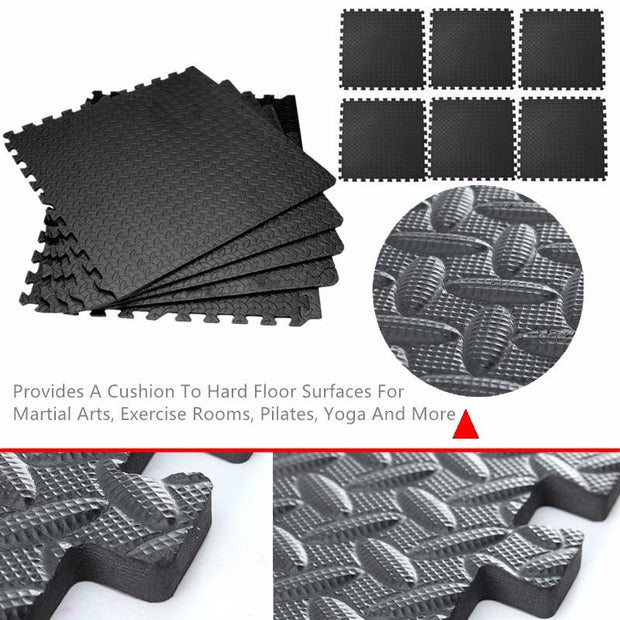 Make safety a priority at your home gym with our Gym Mat Flooring. These Gym Mats are made of high-quality EVA foam that can take the weight of heavy dumbbells, barbells, and plates falling on the ground. Don’t be afraid to work out with intensity as these Gym Floor Mats will keep your floors protected from damage. You can toss weights around carefree with these strong Gym Mats, they will cushion the blow.