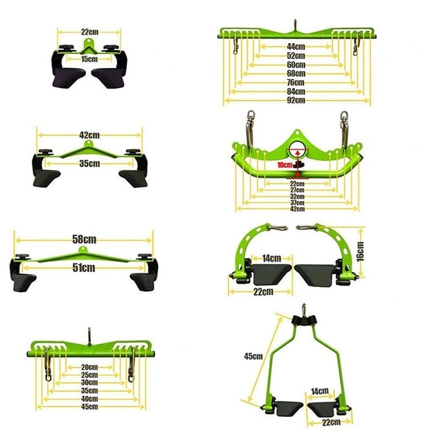When it’s finally time to get into the gym and really start building your back you want to focus on that pulldown and row movement. What is most important is your hand positioning, it is key to targeting different back muscles. Maximize your weightlifting gains with our power grip bar Cable Attachments designed for lifting efficiency. 
