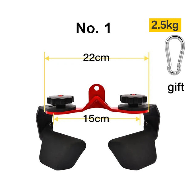 When it’s finally time to get into the gym and really start building your back you want to focus on that pulldown and row movement. What is most important is your hand positioning, it is key to targeting different back muscles. Maximize your weightlifting gains with our power grip bar Cable Attachments designed for lifting efficiency.