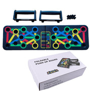 Our strength training Push Up Board helps you to burn calories and build strength, leading you through a total-body strength and conditioning workout. In just 30 minutes a day, you will develop muscles, build upper and lower body strength, burn calories, and lose weight. Our Push Up Board is portable, easy to assemble and can fold for storage. Made with premium materials and the non-slip hand grips are cushioned for added comfort. Take it with you anywhere; at home, gym, office, park, etc.