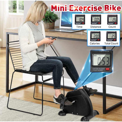 Don’t you hate that feeling of walking into the gym, getting ready to workout, but nothing’s available? Well, no more waiting, just get right to it with the Mini Pedal Exercise Machine! This portable Cycling Machine can fit anywhere in your home gym so there are no excuses as to why you can’t workout. An LCD screen display shows all the functions and lets you control how difficult pedaling becomes. Increase the intensity, measure performance, and have the workout of your life!