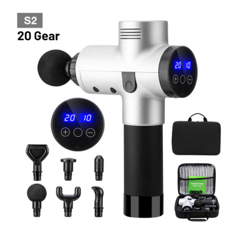 Our high frequency Pro Massage Gun will ease any muscle pain therapeutically. If you constantly suffer from intense back, shoulder, leg, or hip pain then our deep tissue Pro Massage Gun will put all your pain to rest. Whether you're a high-level athlete or work tons of hours sitting in a chair, you can certainly benefit from a massage with our Pro Massage Gun! The high frequency that the massage gun releases turns any lingering muscle aches into instant relaxation so you can enjoy the day.  