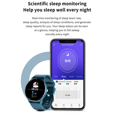 Our Smart Watch comes with a 1.28" customizable HD screen and fresh new look. It gives you precise health insights when you need it, while keeping you fully connected. Whether you are out for a run, or pushing through your next deadline our smart watch will keep you at your optimal performance inside and out.   Your time is precious so save time with our Smart Watch and order yours today!