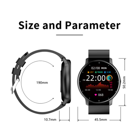 Our Smart Watch comes with a 1.28" customizable HD screen and fresh new look. It gives you precise health insights when you need it, while keeping you fully connected. Whether you are out for a run, or pushing through your next deadline our smart watch will keep you at your optimal performance inside and out.   Your time is precious so save time with our Smart Watch and order yours today!