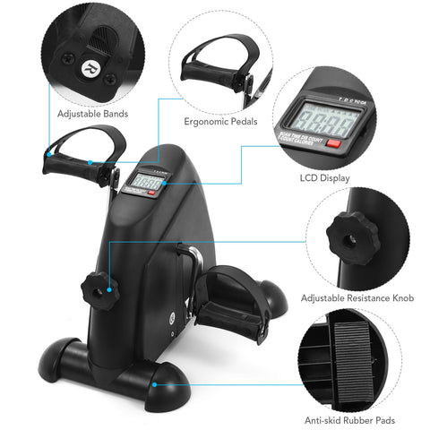 Don’t you hate that feeling of walking into the gym, getting ready to workout, but nothing’s available? Well, no more waiting, just get right to it with the Mini Pedal Exercise Machine! This portable Cycling Machine can fit anywhere in your home gym so there are no excuses as to why you can’t workout. An LCD screen display shows all the functions and lets you control how difficult pedaling becomes. Increase the intensity, measure performance, and have the workout of your life!