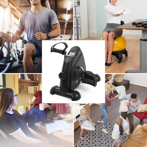 Don’t you hate that feeling of walking into the gym, getting ready to workout, but nothing’s available? Well, no more waiting, just get right to it with the Mini Pedal Exercise Machine! This portable Cycling Machine can fit anywhere in your home gym so there are no excuses as to why you can’t workout. An LCD screen display shows all the functions and lets you control how difficult pedaling becomes. Increase the intensity, measure performance, and have the workout of your life!