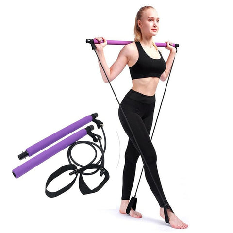 The Portable Pilates Bar is the perfect tool for bodybuilding exercise, build muscle, tone your arms, abs, legs and glutes and also increase flexibility, agility. The Pilates Equipment is made of high-quality latex, eco-friendly, no smell and it has strong durability and excellent resilience, not easily deformed. Great for yoga stretching exercises.