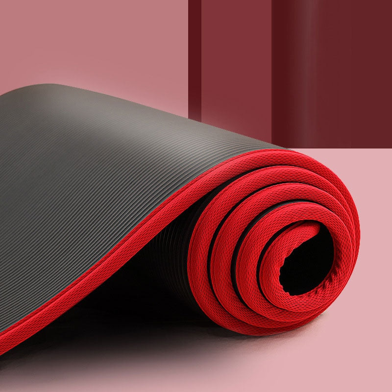 You will love this yoga & pilates mat, it boasts a trendy black color with red edging, the four sides of the yoga mat have a special border design (stitched fabric edging). Using high grade broken edges, meticulous protection, this can extend the life of the yoga mat, which can be doubled. It can also save you money, it's definitely worth it.