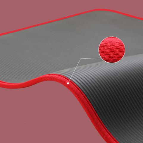 You will love this yoga & pilates mat, it boasts a trendy black color with red edging, the four sides of the yoga mat have a special border design (stitched fabric edging). Using high grade broken edges, meticulous protection, this can extend the life of the yoga mat, which can be doubled. It can also save you money, it's definitely worth it.