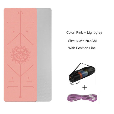 This double layered non slip yoga/pilates mat boasts position lines for guidance Helps you stay in shape, soft rebound, closed-cell foaming, high-density cushioning, comfortable to the touch and protects the joints Yoga mat is easy to clean, has moisture absorption and is breathable Double sided non-slip surfaces, exercise yoga mat comes with an excellent slip resistant advantage to prevent injuries. Non-toxic and Anti-bacteria.