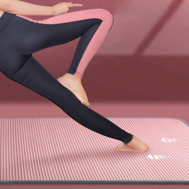 You will love this yoga & pilates mat, it boasts a trendy black color with red edging, the four sides of the yoga mat have a special border design (stitched fabric edging). Using high grade broken edges, meticulous protection, this can extend the life of the yoga mat, which can be doubled. It can also save you money, it's definitely worth it.