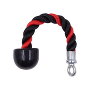 CONSTRUCTION – The triceps rope is made of heavy duty 1. 5-inch rope, great for bodybuilding. FEATURES – Rubber ends keep user's hands from slipping off. BUILD MUSCLE – Great attachment for developing triceps and upper body mass. SPECS – Steel Single-head drawstring length: 36cm. SPECS – Double-head drawstring length: 70/90cm