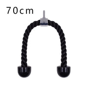 CONSTRUCTION – The triceps rope is made of heavy duty 1. 5-inch rope, great for bodybuilding. FEATURES – Rubber ends keep user's hands from slipping off. BUILD MUSCLE – Great attachment for developing triceps and upper body mass. SPECS – Steel Single-head drawstring length: 36cm. SPECS – Double-head drawstring length: 70/90cm