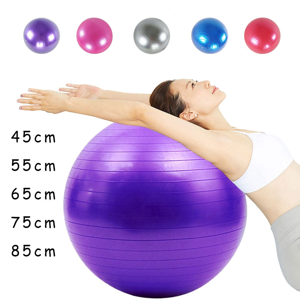 Slip-Resistant: The exercise ball is made of thick and durable PVC material, easy to clean and carry. Anti-slip design makes training safe and increases exercise efficiency. Professional Balance Ball: Humanized design, fashionable and durable. Versatile Use: Not only great for pilates, yoga, back, abdominal training, pregnancy, gymnastics or the hundreds of low impact exercises, but also can be used as office ball chair to improve your posture & relieve back pain.