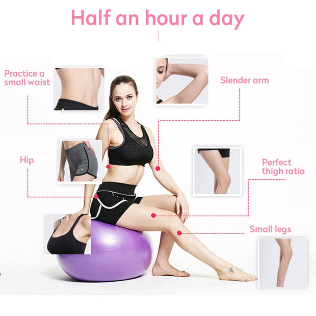Slip-Resistant: The exercise ball is made of thick and durable PVC material, easy to clean and carry. Anti-slip design makes training safe and increases exercise efficiency. Professional Balance Ball: Humanized design, fashionable and durable. Versatile Use: Not only great for pilates, yoga, back, abdominal training, pregnancy, gymnastics or the hundreds of low impact exercises, but also can be used as office ball chair to improve your posture & relieve back pain.