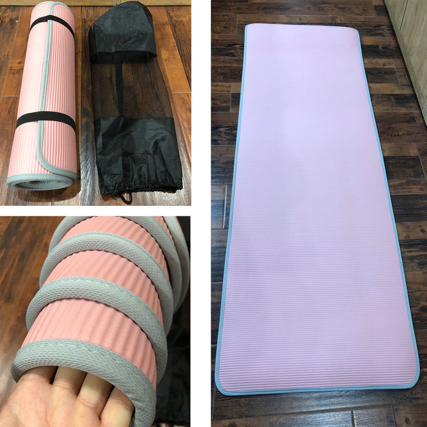 You will love this yoga & pilates mat, it boasts a trendy black color with red edging, the four sides of the yoga mat have a special border design (stitched fabric edging). Using high grade broken edges, meticulous protection, this can extend the life of the yoga mat, which can be doubled. It can also save you money, it's definitely worth it.