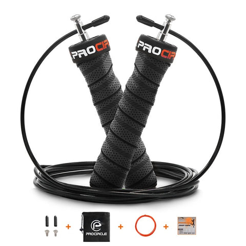 Are you a CrossFitter or someone who feels that jumping rope is just not enough, so you decide adding some weights to the handles would be a great idea...yes that sounds good. Well then we have the jump rope for you. You’ve never jumped rope like this before. The Weighted Jump Rope features steel wiring with PVC coating for a resilient build that’s guaranteed not to tangle up. A memory foam anti-slip handle provides all the comfort you need to jump rope for hours!