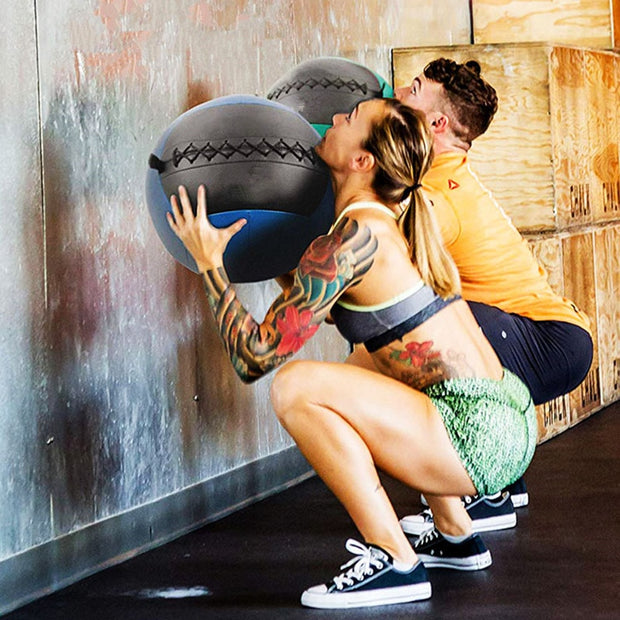 Our Medicine Ball boasts a soft outer core that absorbs impact and allows for more explosive solo or partner training. Increase overall strength. Great for beginners and advanced users. The result of using our Medicine Ball is a special combination of cotton, sand and rubber in the inner core, ensures that the medicine ball keeps its shape and remains balanced and durable.  Complete your home gym with a Medicine Ball and order yours today!