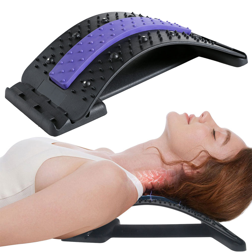 Back Massager Stretcher Lower and Upper Back Pain Relief Massage
