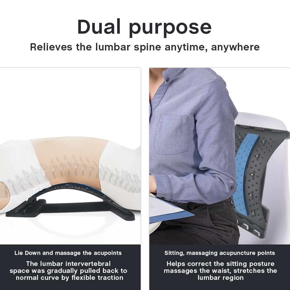 Back Stretcher Pillow - Back Massager For Back Pain Relief, Lumbar Support, Spinal  Stenosis, Neck Pain, and Support for prolonged Sitting