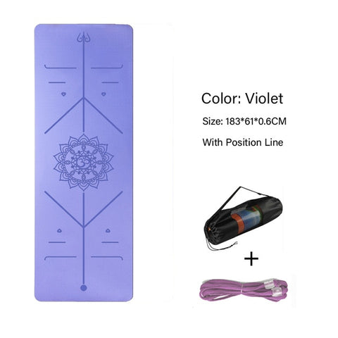 This double layered non slip yoga/pilates mat boasts position lines for guidance Helps you stay in shape, soft rebound, closed-cell foaming, high-density cushioning, comfortable to the touch and protects the joints Yoga mat is easy to clean, has moisture absorption and is breathable Double sided non-slip surfaces, exercise yoga mat comes with an excellent slip resistant advantage to prevent injuries. Non-toxic and Anti-bacteria.