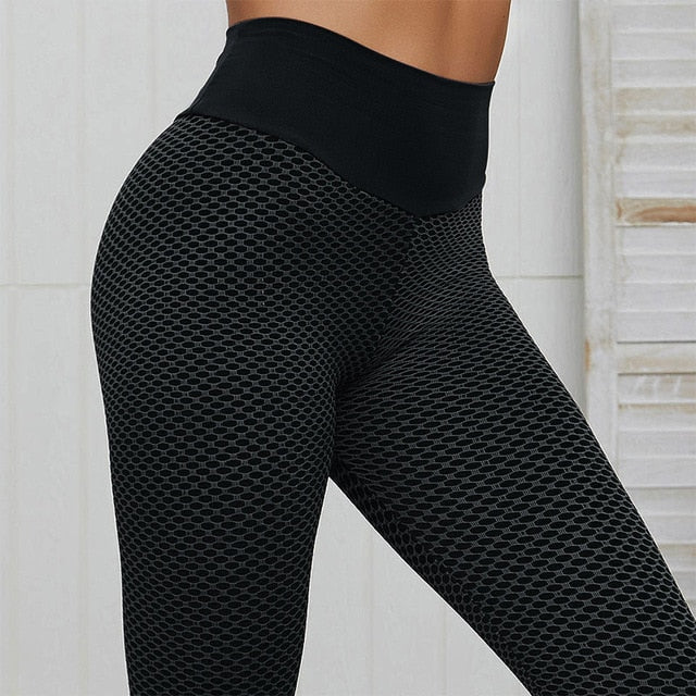 Women High Waist Shorts Textured Push up Yoga Pants Booty Tik tok Leggings  M-XL