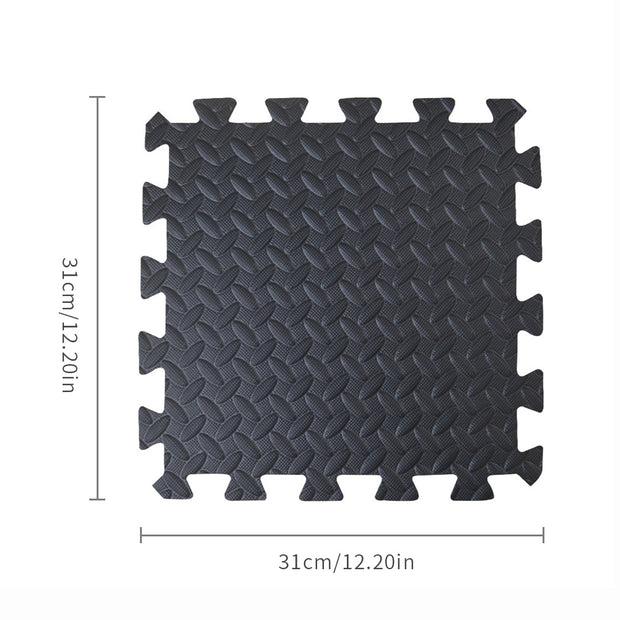 Make safety a priority at your home gym with our Gym Mat Flooring. These Gym Mats are made of high-quality EVA foam that can take the weight of heavy dumbbells, barbells, and plates falling on the ground. Don’t be afraid to work out with intensity as these Gym Floor Mats will keep your floors protected from damage. You can toss weights around carefree with these strong Gym Mats, they will cushion the blow. 