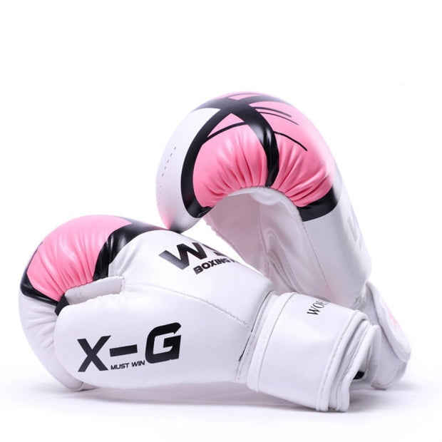 Our Boxing Gloves are made of tough synthetic leather so you know they will hold up against your fury of punches that you land on our punching bag. Your knuckles will thank you as our boxing gloves have great foam padding that absorbs and distributes the impact of each punch evenly. As you work up a sweat you can be rest assured that our boxing gloves will keep your hands dry with the breathable mesh.