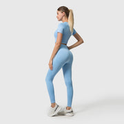 2/3/5PC LEGGINGS | YOGA SET HIGH-WAIST SEAMLESS: &nbsp They are slim-fit, helping to show off your bodies curves perfectly with tummy control and butt lift.
