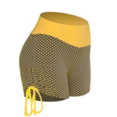 Tik Tok Shorts Grid Tights Yoga Shorts Women Seamless High Waist Shorts Breathable Gym Fitness Push Up Clothing Girl Yoga Shorts