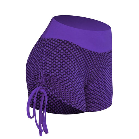 Tik Tok Shorts Grid Tights Yoga Shorts Women Seamless High Waist Shorts Breathable Gym Fitness Push Up Clothing Girl Yoga Shorts