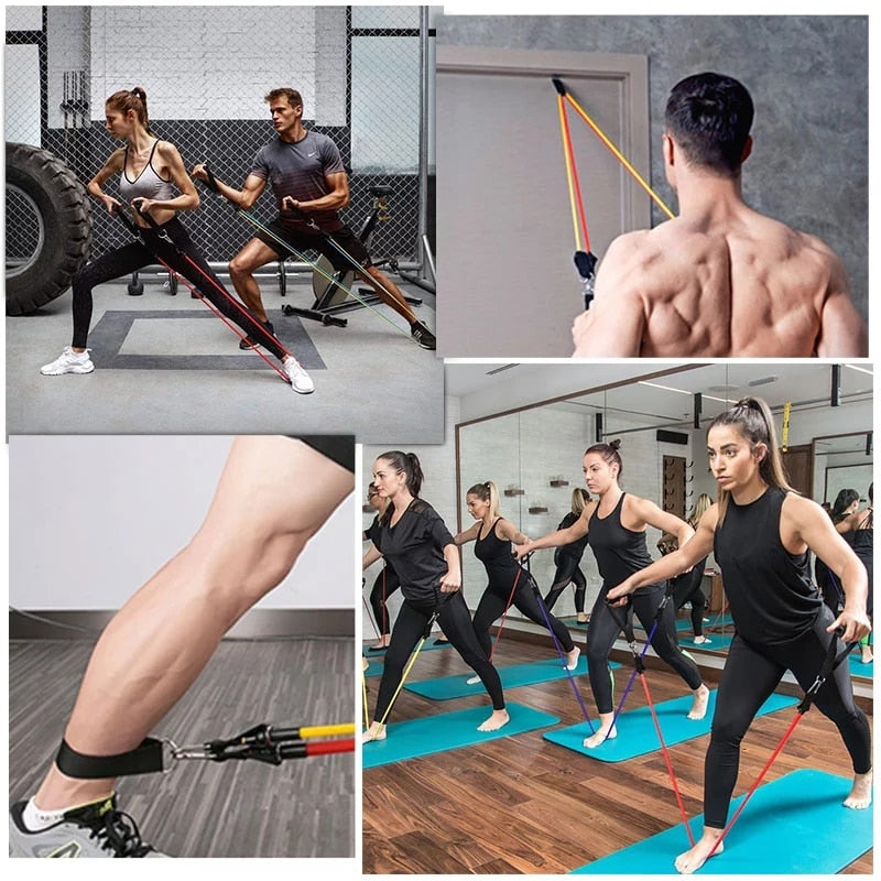 Burn Fat And Build Muscle: 11pcs & 17Pcs Set Resistance Bands and loop bands training is extremely effective at burning fat and increase muscle strength. They also help you increase coordination, boost stamina, flexibility, range of motion, exercise different muscle groups, such as shoulders, arms, legs, butt, etc. Perfect for all fitness levels from beginner to expert.