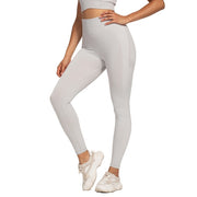 High Waist Tummy Control. Our women's active leggings offer a high waistband for better tummy control. Say goodbye to muffin top and hello to a smooth, flat stomach. These high waisted slimming leggings provide gentle compression to your midsection, giving you a toned and trim look. Our high rise workout leggings are a popular women’s style for their excellent fit and soft comfort. The high waistband gives women that extra boost of confidence to look and feel their best.