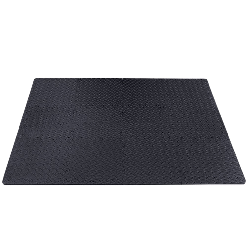 Make safety a priority at your home gym with our Gym Mat Flooring. These Gym Mats are made of high-quality EVA foam that can take the weight of heavy dumbbells, barbells, and plates falling on the ground. Don’t be afraid to work out with intensity as these Gym Floor Mats will keep your floors protected from damage. You can toss weights around carefree with these strong Gym Mats, they will cushion the blow. 