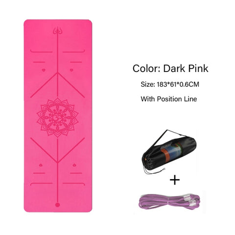 This double layered non slip yoga/pilates mat boasts position lines for guidance Helps you stay in shape, soft rebound, closed-cell foaming, high-density cushioning, comfortable to the touch and protects the joints Yoga mat is easy to clean, has moisture absorption and is breathable Double sided non-slip surfaces, exercise yoga mat comes with an excellent slip resistant advantage to prevent injuries. Non-toxic and Anti-bacteria.