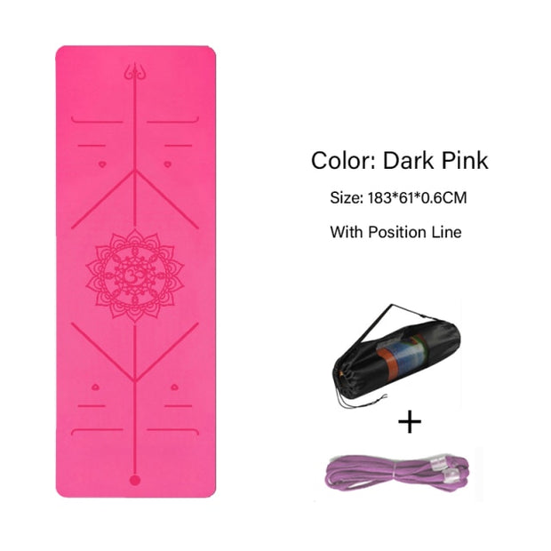 This double layered non slip yoga/pilates mat boasts position lines for guidance Helps you stay in shape, soft rebound, closed-cell foaming, high-density cushioning, comfortable to the touch and protects the joints Yoga mat is easy to clean, has moisture absorption and is breathable Double sided non-slip surfaces, exercise yoga mat comes with an excellent slip resistant advantage to prevent injuries. Non-toxic and Anti-bacteria.