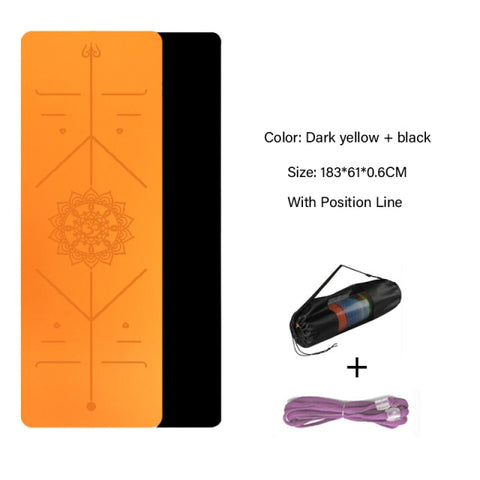 This double layered non slip yoga/pilates mat boasts position lines for guidance Helps you stay in shape, soft rebound, closed-cell foaming, high-density cushioning, comfortable to the touch and protects the joints Yoga mat is easy to clean, has moisture absorption and is breathable Double sided non-slip surfaces, exercise yoga mat comes with an excellent slip resistant advantage to prevent injuries. Non-toxic and Anti-bacteria.