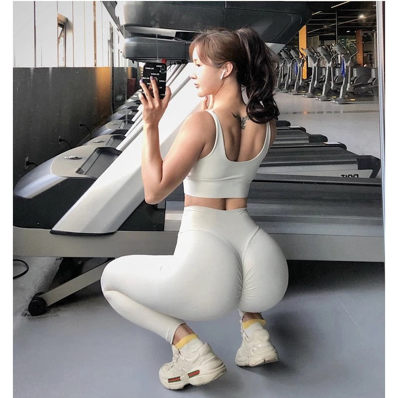 Women Tights Gym High Waisted Workout Compression Seamless Rib Nylon Spandex  Fabric Buttocks Lift Legging Sports Leggings - China Gym Wear and Sports  Wear price